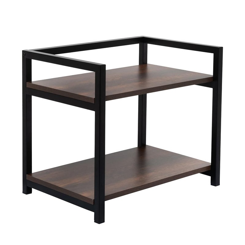 LEPOSE LEPOSE Platform Based WoodMetal Microwave StandOTG Stand for Kitchen Multipurpose Kitchen Storage Racks and Shelves Oven Stand with Spice Storage Rack OS11 GoldenBlack  - Image 1