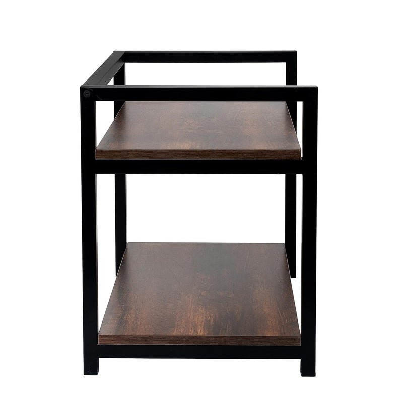 LEPOSE LEPOSE Platform Based WoodMetal Microwave StandOTG Stand for Kitchen Multipurpose Kitchen Storage Racks and Shelves Oven Stand with Spice Storage Rack OS11 GoldenBlack  - Image 4