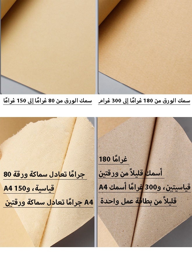نيوترل لفافة من ورق الكرافت (78 سم × 1500 سم) + ورق تغليف بسمك 250 غ/م² (زيادة في سمك الورق بنسبة 210٪)، مناسبة لتغليف الهدايا، والأعمال اليدوية، ولوحات الإعلانات، وباقات الزهور، ومفارش المائدة (صديقة للبيئة، وقابلة لإعادة التدوير) - Image 2