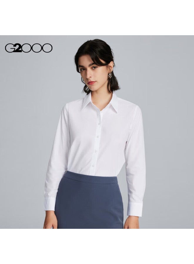 G2000 Women'S Smooth Comfortable Skin-Friendly Fashion Slim Fit Commuter All-Match Long Sleeve Shirt New - Image 2