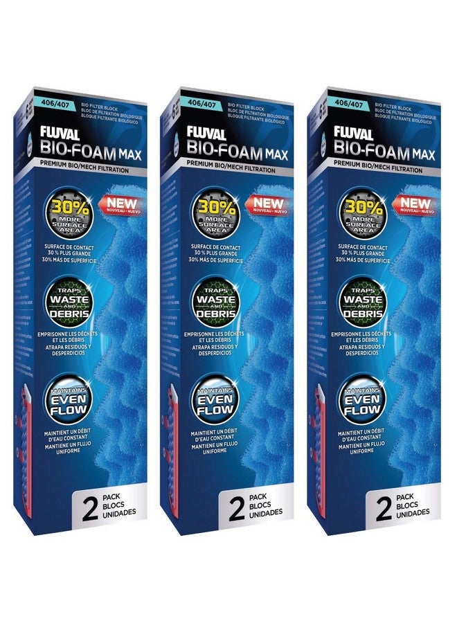Fluval FV Fluval 6 Pack of Bio-Foam Max Media for Fluval 406 and 407 Aquarium Filters  - Image 1