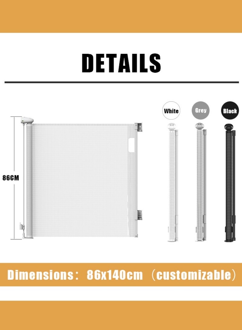 Cheart Baby Baby Safety Gate, Retractable Barrier for Baby and Pets, Retractable Baby Kids Child Gate, Extra Wide 300cm, Mesh Baby Gate, Mesh Dog Gate ,Child Safety Gate for Doorways, Stairs, Hallways - Image 5