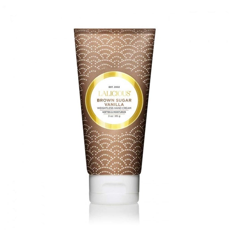 LaLicious Brown Sugar Vanilla Weightless Hand Cream Natural Hand Cuticle Lotion with Mango Butter Milk Thistle CrueltyFree Skin Body Moisturizing Cream 3oz