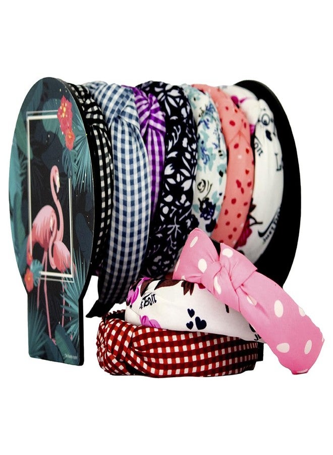The Rosette Imprint Acrylic Hairband Organiser for Girls - Transparent Headband Display Stand & Storage Holder - Kids Room Décor - Flamingo Design - Image 1
