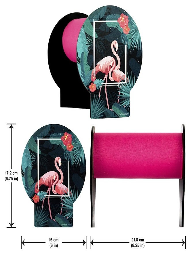 The Rosette Imprint Acrylic Hairband Organiser for Girls - Transparent Headband Display Stand & Storage Holder - Kids Room Décor - Flamingo Design - Image 2