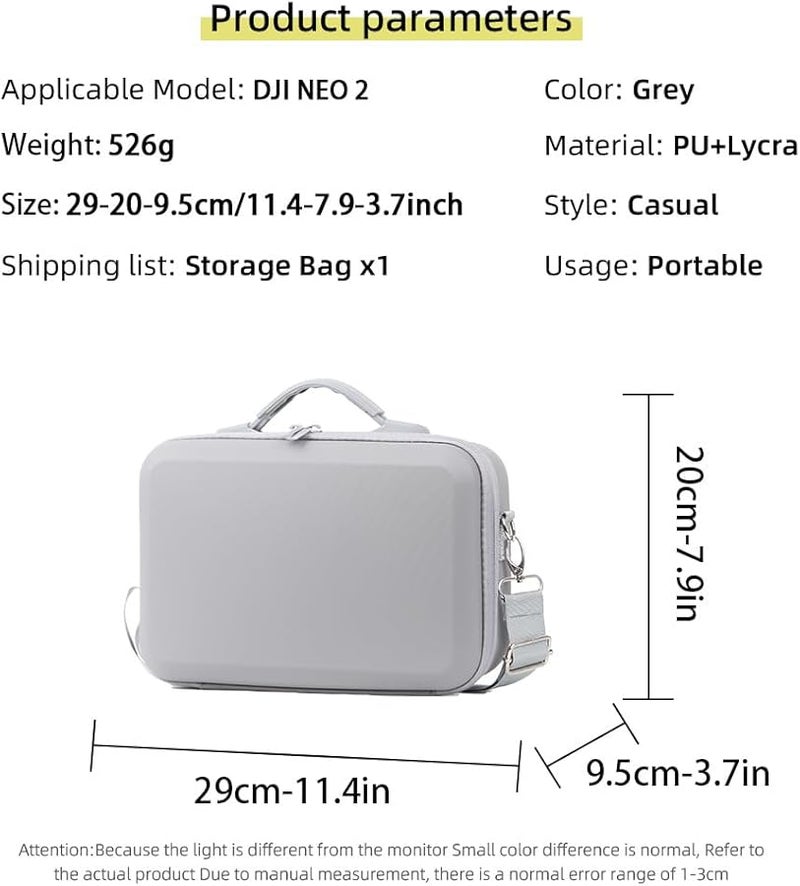 DJI Neo 2 Shoulder Storage Bag Waterproof Grey Custom Fit Travel Protection - Image 3
