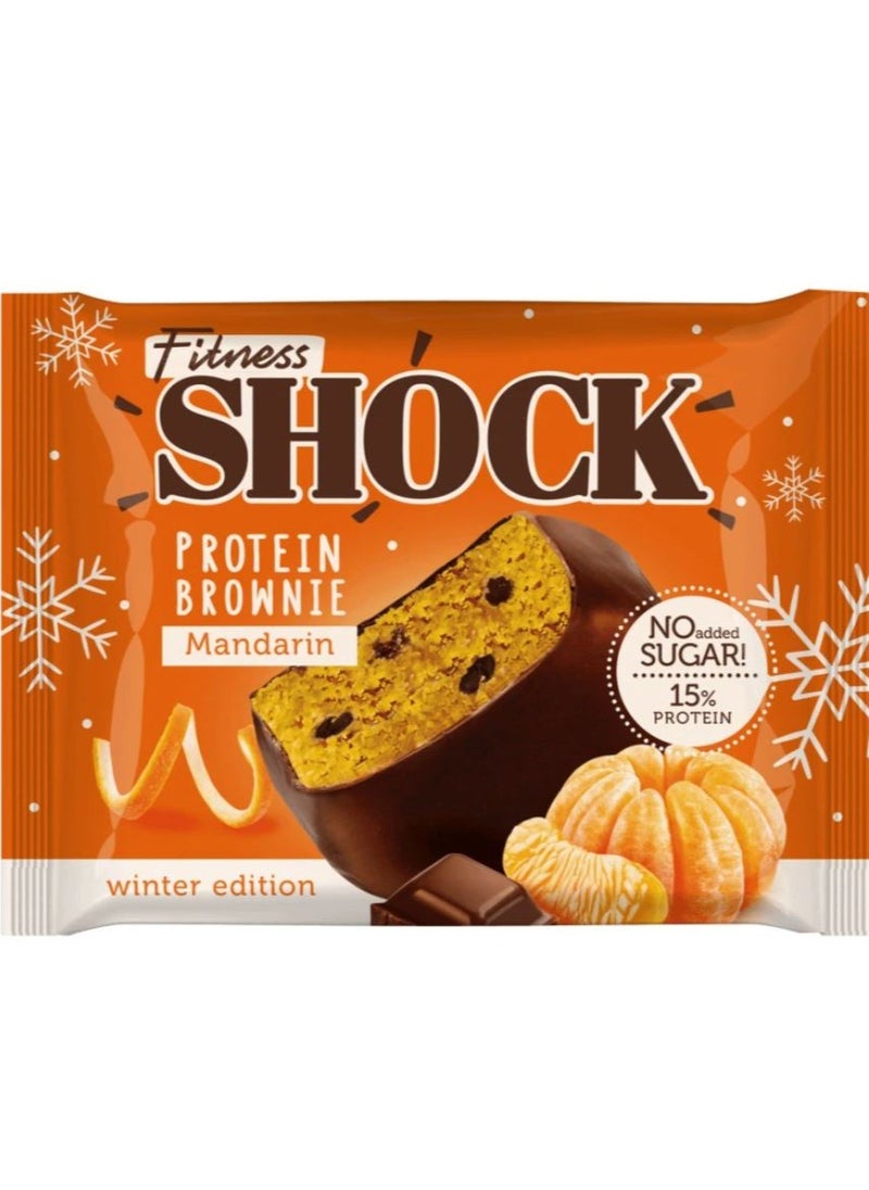 Fitness Shock - Fitness Shock Protein Brownie, Mandarin Flavor, 50g - Image 1