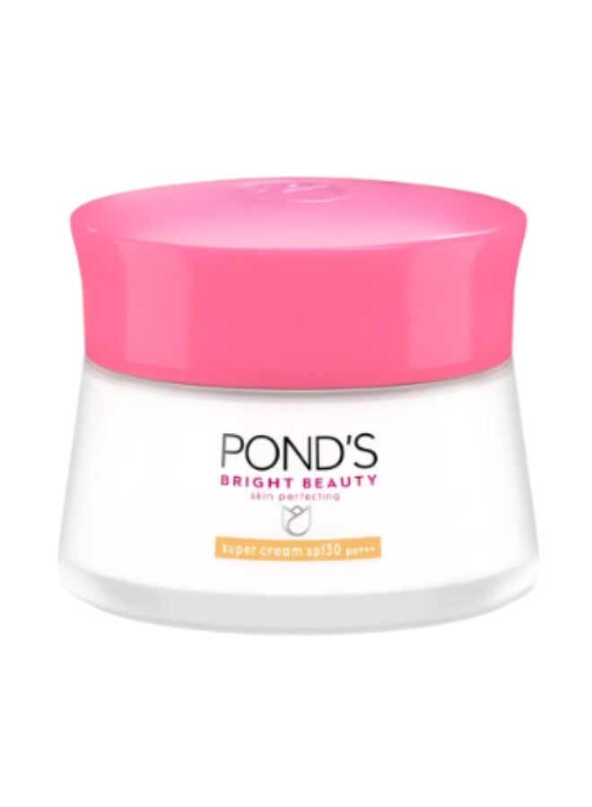 Ponds Bright Beauty Skin Perfecting Super Face Cream With SPF 30 Sun Protection- 50ml