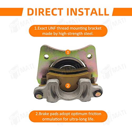 M MATI Rear Brake Master Caliper Assembly for Polaris Sportsman 400 450 500 600 700 800 1911075 1910690 with Pads - Image 3