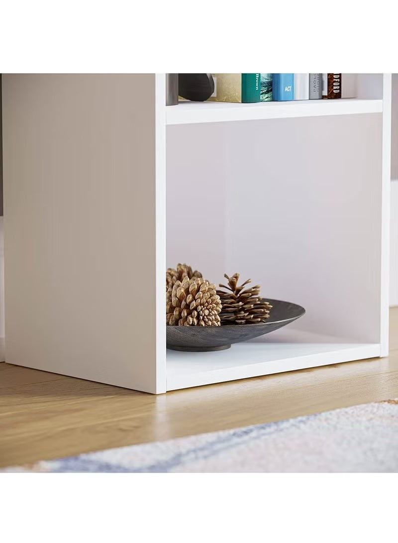 MODERN HOME Bookcase and accessory Display Unit of wood 4Tier white - Image 5