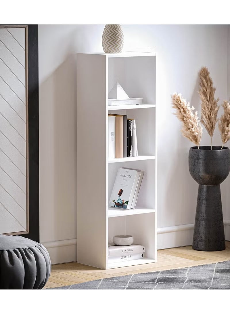 MODERN HOME Bookcase and accessory Display Unit of wood 4Tier white - Image 3