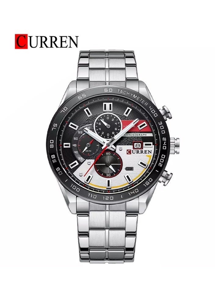 CURREN - CURREN 8410 Watch for Men New Fashion Men Watches Quartz Wristwatches Stainless Steel Band Clock Male Chronograph Watches - Image 1