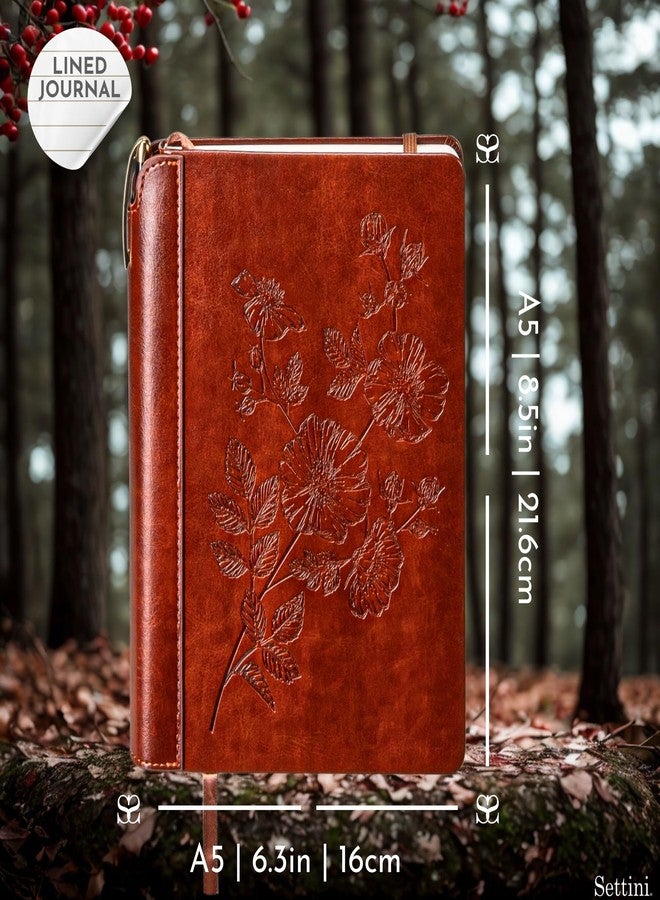 SETTINI® Lined Journal - Modern White Journal for Writing Gift Set - Hardcover Vegan Leather, Includes Luxury Pen in a Unique Pen Holder, 192 Pages, 6 x 8.5 inches, Christmas Gifts - Image 3