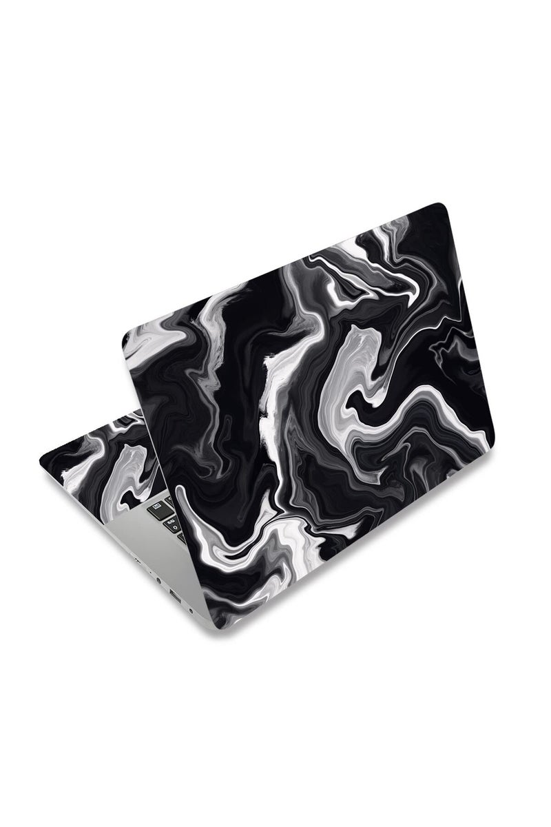 HAPLIVES Laptop Skin Vinyl Sticker Decal, 12" 13" 13.3" 14" 15" 15.4" 15.6 inch Laptop Skin Sticker Cover Art Decal Protector Fits HP Dell Lenovo Compaq Apple Asus Acer (Black Marble) - Image 1