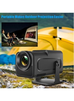 JAJEEK Mini Projector HY320 | 4K FHD 1080P Smart Projector with Auto Keystone & 10000 Lumens | WiFi 6, BT 5.0, 180° Rotation, Built-in Android 11.0, Portable Outdoor Projector | EU Plug  - Image 2