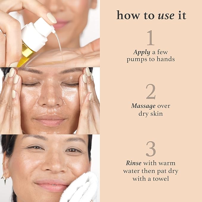 Julep Vitamin E Brighten Hydrating Cleansing Oil and Makeup Remover Lightweight NonGreasy Face Cleanser with Rosehip Gentle Cleanser for Sensitive Skin 35 Fl Oz - Image 4