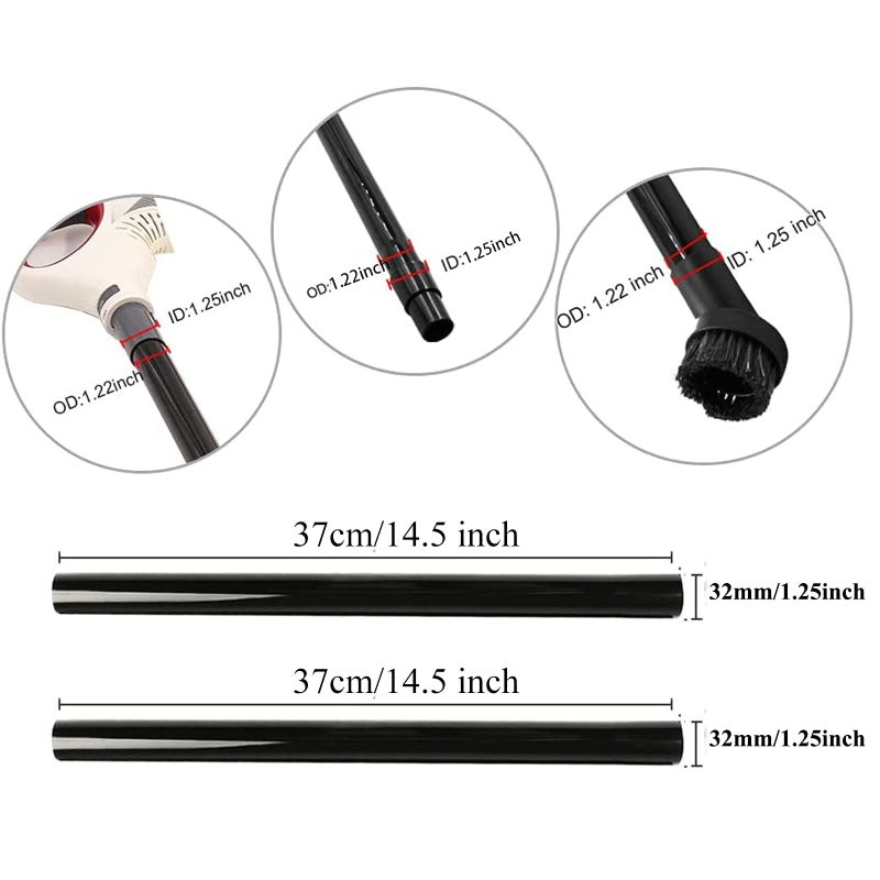 GEBDSM Vacuum Attachments, 1 1/4" Vacuum Cleaning Tools Kit for Shop Vac Accessories with 32mm/ 1.25" Extension Wands and Hose Adapter, 8 Pack - Image 3