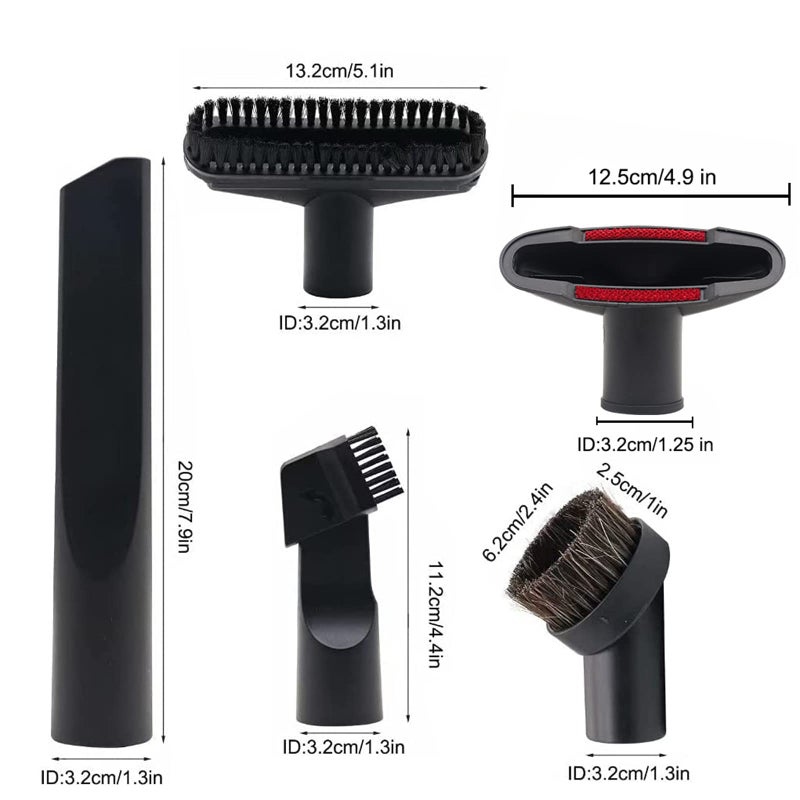 GEBDSM Vacuum Attachments, 1 1/4" Vacuum Cleaning Tools Kit for Shop Vac Accessories with 32mm/ 1.25" Extension Wands and Hose Adapter, 8 Pack - Image 2