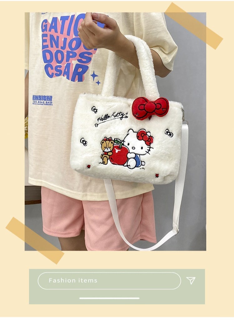 Sanrio HelloKitty Plush Crossbody Bag with Adjustable Shoulder Strap  - Image 3