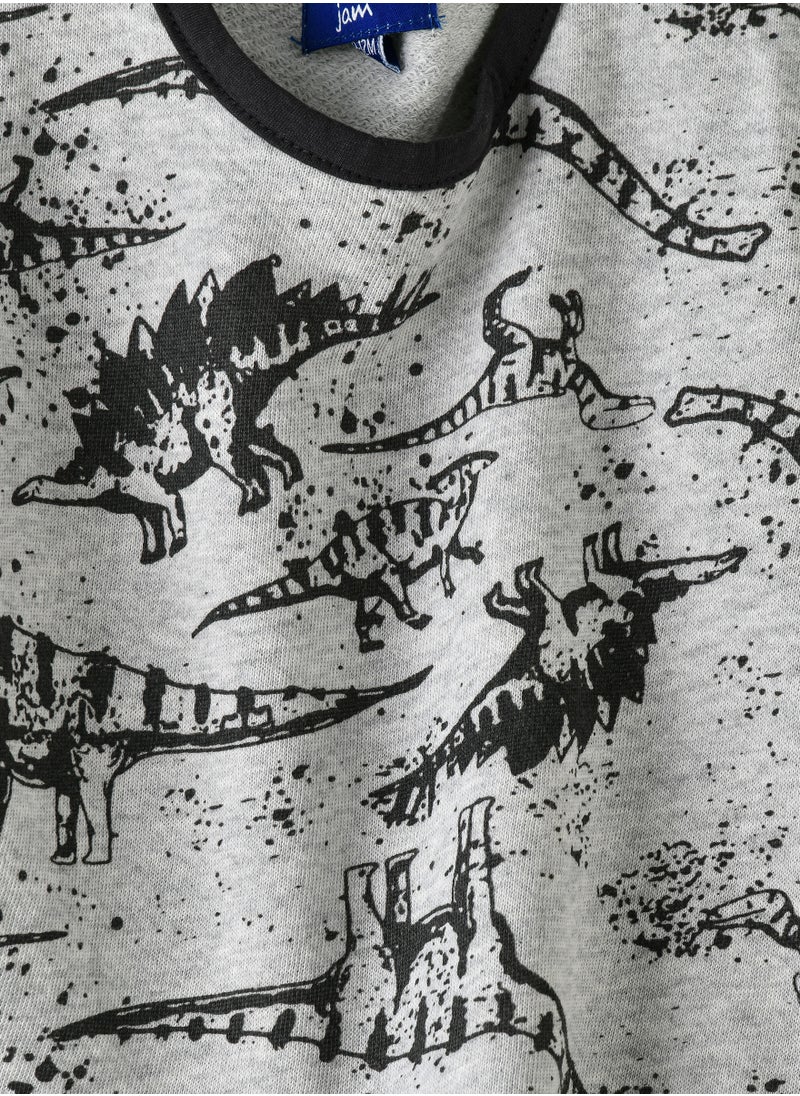 JAM Boys Grey Dino Sweatshirt  - Image 3