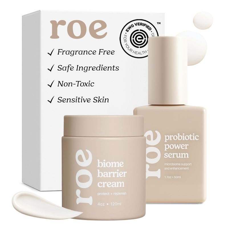 Roe Wellness Baby Cream & Baby Serum Power Pair Biome Barrier | For All Skin & Ages | Hydrating Body, Face, Dry Irritated Skin Toddlers, Newborns Skincare (Power Pair) - Image 1