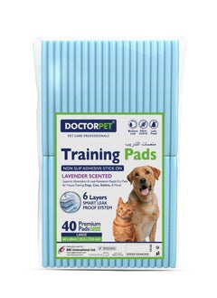 DOCTERPET Doctor Pet Training Pads Lavender 40's (60x60cm) – Large Rapid-Dry Leak-Proof Pads,Scented, 6 Layers Quilted, Superior Absorption, Odor Control, Pet Training for Dogs, Cats, Rabbits  - Image 1