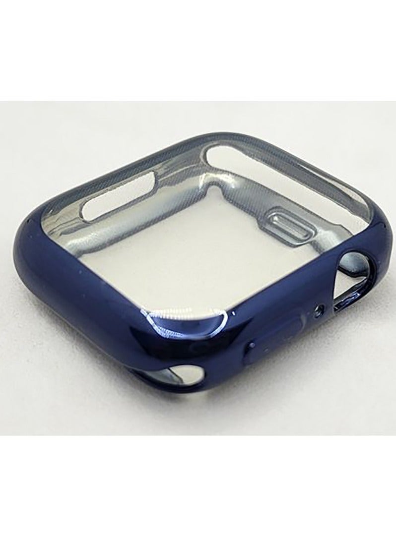 غطاء حماية سيليكون كوفر لساعة ابل بمقياس 40 مم - ازرق Apple Watch all Series 40mm - Image 2