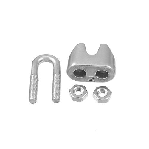 Luomorgo M2 1/16" Wire Rope Cable Clip Clamp 304 Stainless Steel Saddle Clamp Cable 12PCS - Image 3