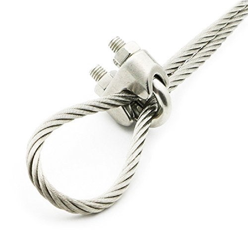 Luomorgo M2 1/16" Wire Rope Cable Clip Clamp 304 Stainless Steel Saddle Clamp Cable 12PCS - Image 5