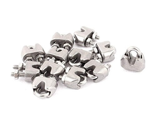 Luomorgo M2 1/16" Wire Rope Cable Clip Clamp 304 Stainless Steel Saddle Clamp Cable 12PCS - Image 1