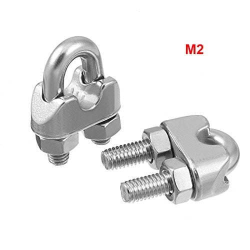 Luomorgo M2 1/16" Wire Rope Cable Clip Clamp 304 Stainless Steel Saddle Clamp Cable 12PCS - Image 2