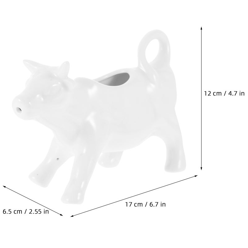 Ceramic Cream Jug Animal Gravy Boat Sauce Pitcher Creamer Coffee Syrup Jug for Restaurant - Image 2