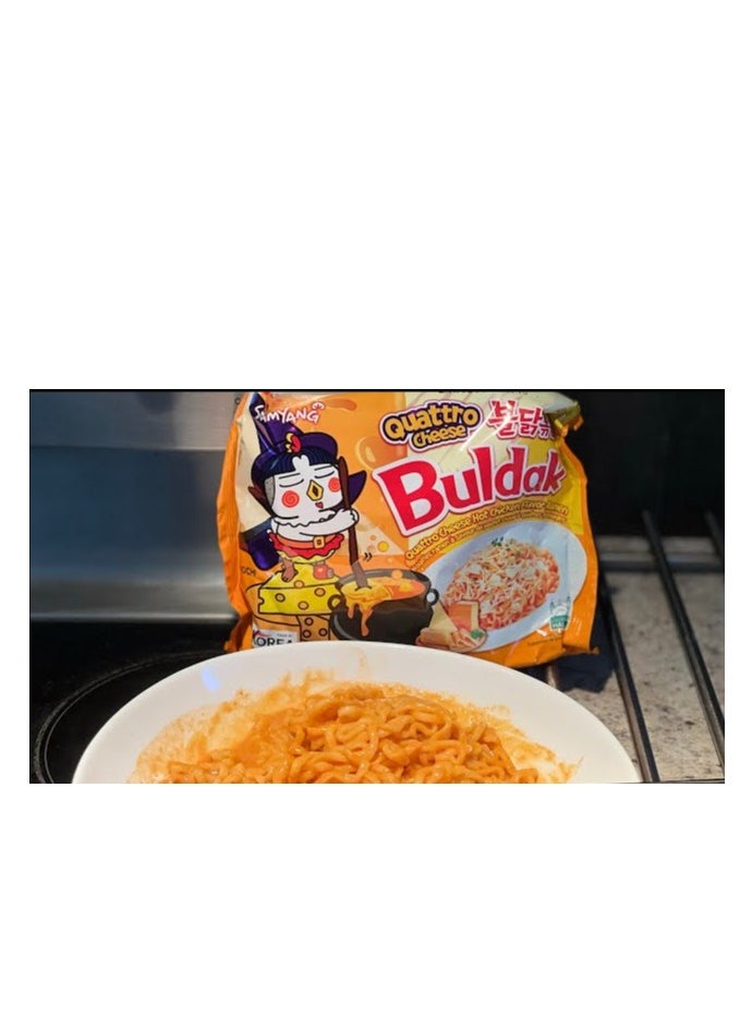 SAMYANG - Samyang Buldak Quattro Cheese Ramen Hot Chicken Noodles 140 g - Image 1