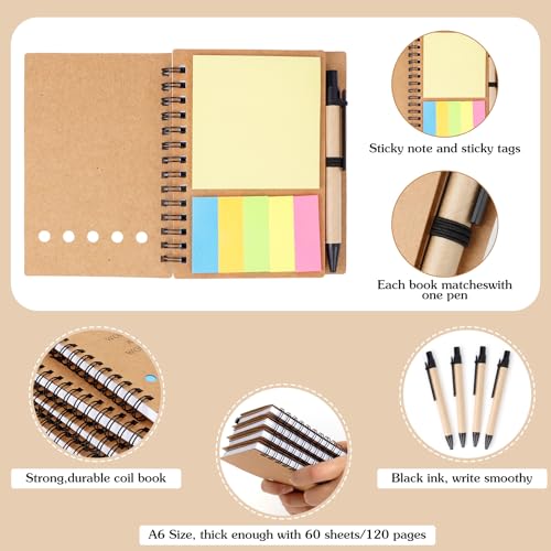 ERUW Inspirational Spiral Notebook 4 Sets Employee Appreciation Gifts Bulk Team Office/Students Thank You Gifts Journal Lined Pocket Notepad,Note Pads for Nurse Teacher Employees Coworker Volunteer - Image 5