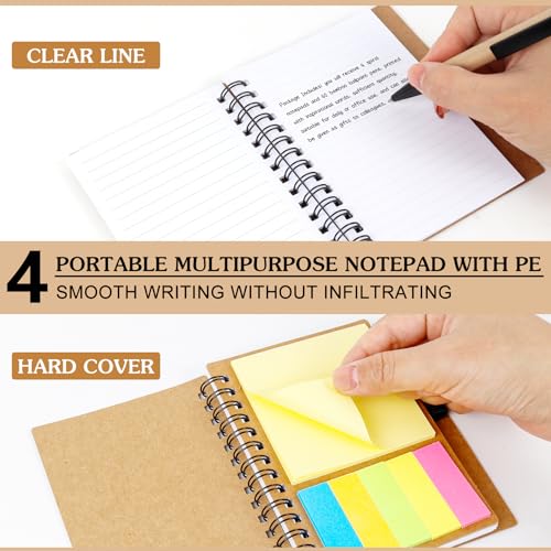 ERUW Inspirational Spiral Notebook 4 Sets Employee Appreciation Gifts Bulk Team Office/Students Thank You Gifts Journal Lined Pocket Notepad,Note Pads for Nurse Teacher Employees Coworker Volunteer - Image 3