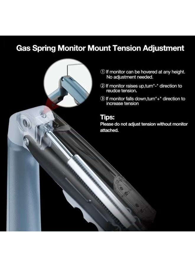 NB ERGONOMIC Monitor Mount,Fits 17-30" or Bigger Computer Monitors Adjustable Stand with Tilt Rotation Swivel Function Desk Mount F80 XV (Lake Blue) - Image 5