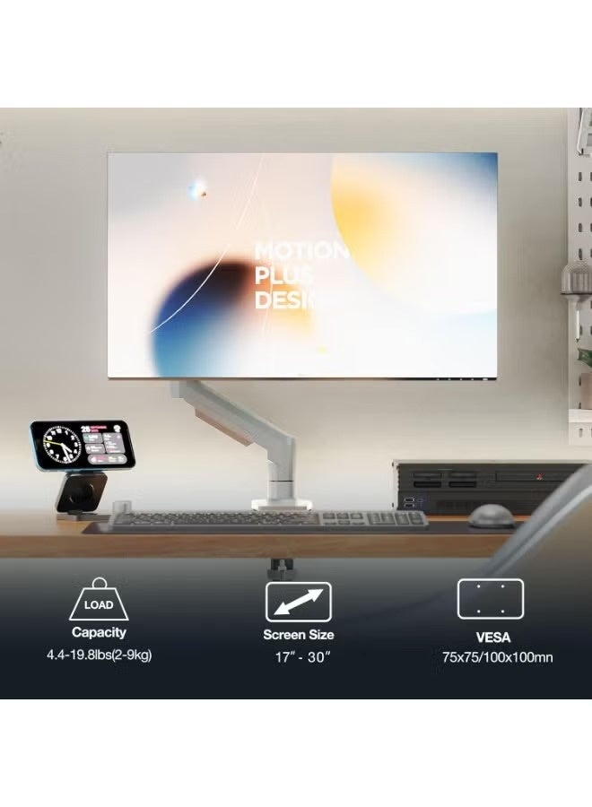 NB ERGONOMIC Monitor Mount,Fits 17-30" or Bigger Computer Monitors Adjustable Stand with Tilt Rotation Swivel Function Desk Mount F80 XV (Lake Blue) - Image 3