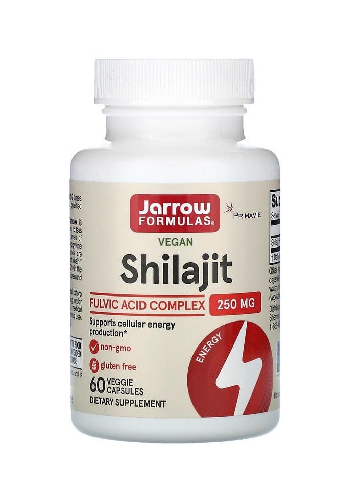 جارو فورملاز مركب حمض الفولفيك شيلاجيت النباتي، 250 ملغ، 60 كبسولة نباتية