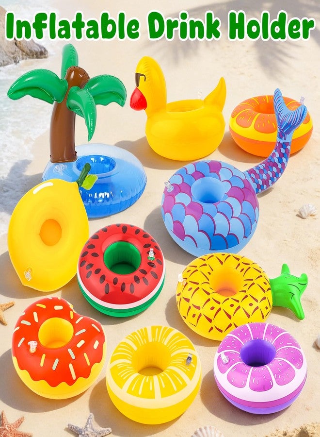 iShyan 22 Pcs Inflatable Drink Holders,Pool Drink Holder Floats for Swimming Pool Party - Image 4