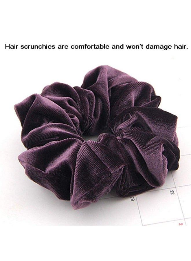 CHIROGRAPHY Velvet Hair Scrunchies - Soft Elastic Hair Ties for Women and Girls, Colorful Scrunchies for Ponytails, Buns & Braids, No Damage Hair Accessories (Pack of 20, Multicolor) - Image 4