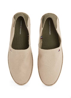 TOMMY HILFIGER Men's Flag Embroidery Fine-Cleat Espadrilles - Cotton, Beige  - Image 4