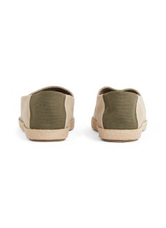 TOMMY HILFIGER Men's Flag Embroidery Fine-Cleat Espadrilles - Cotton, Beige  - Image 3