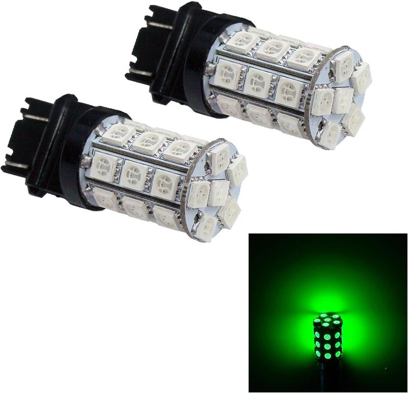 PA LED 30SMD 3157 Green Auto LED Bulbs - Image 1