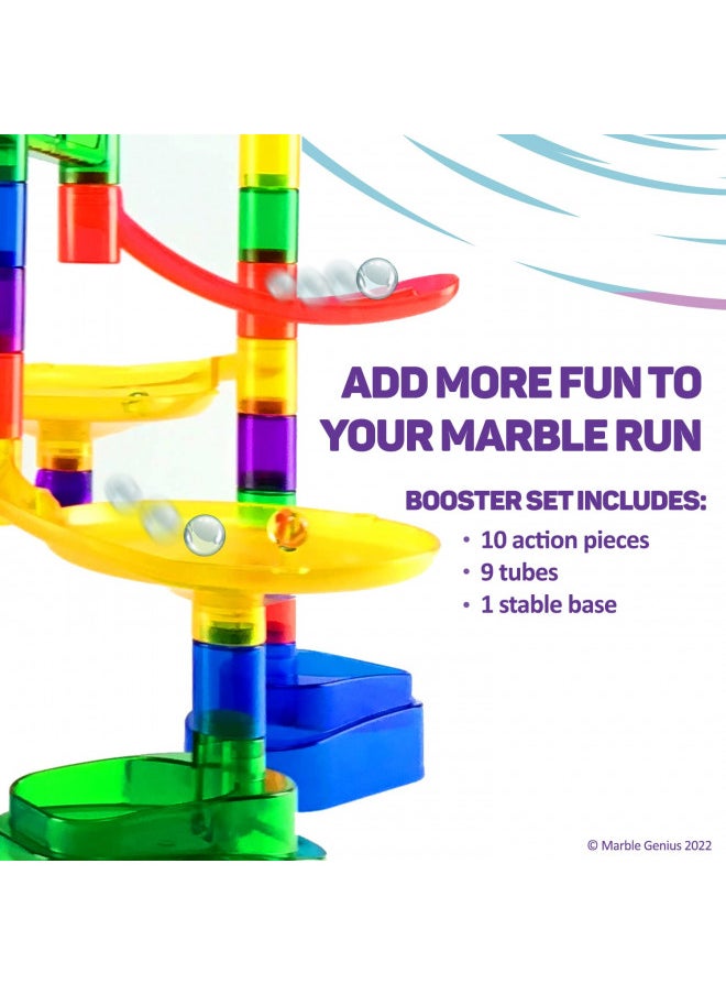 Marble Genius Marble Genius Marble Run Booster Set - 20 Pieces Total (Marbles Not Included), Construction Building Blocks Toys for Ages 3 and Above, with Instruction App Access, Add-On Set, Primary  - Image 2