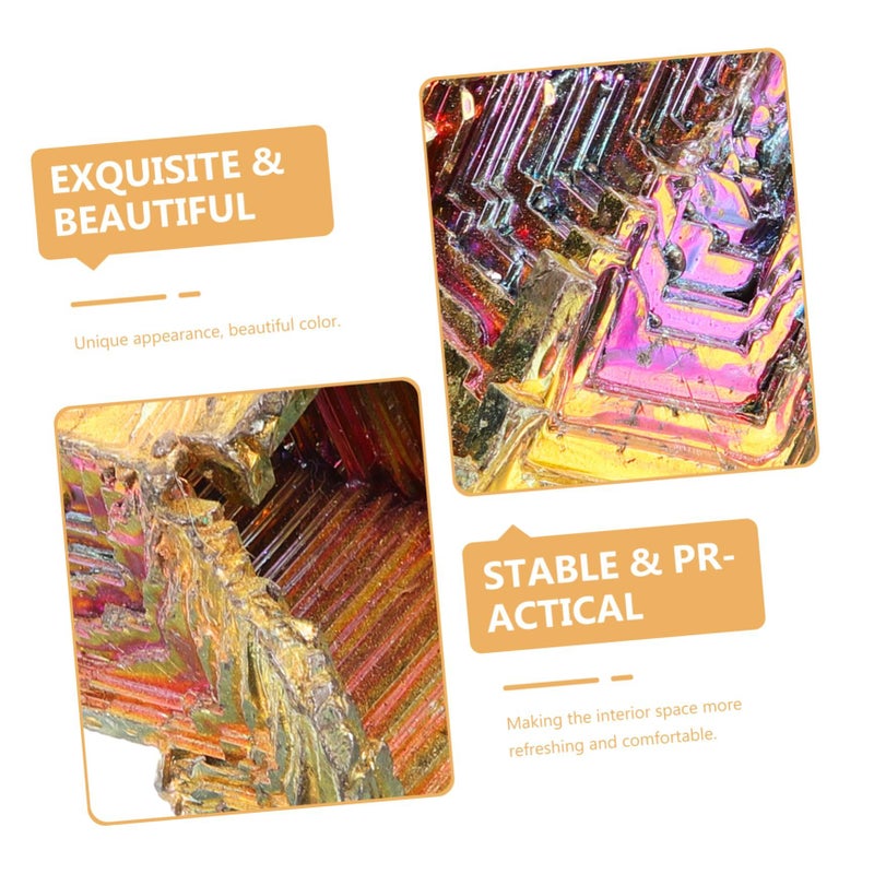 Natural Bismuth Crystal Specimen Mineral Display For Desktop Decor Education - Image 3