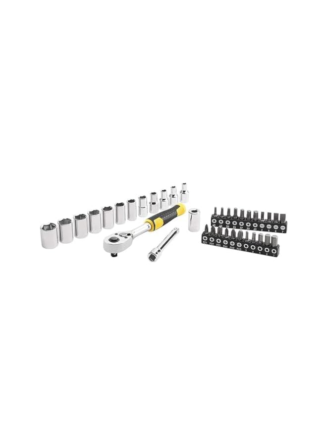 Stanley Stmt82672 0 12 Chrome Compact Socket Set 1/4 Inches Silver 37Pcs  - Image 2