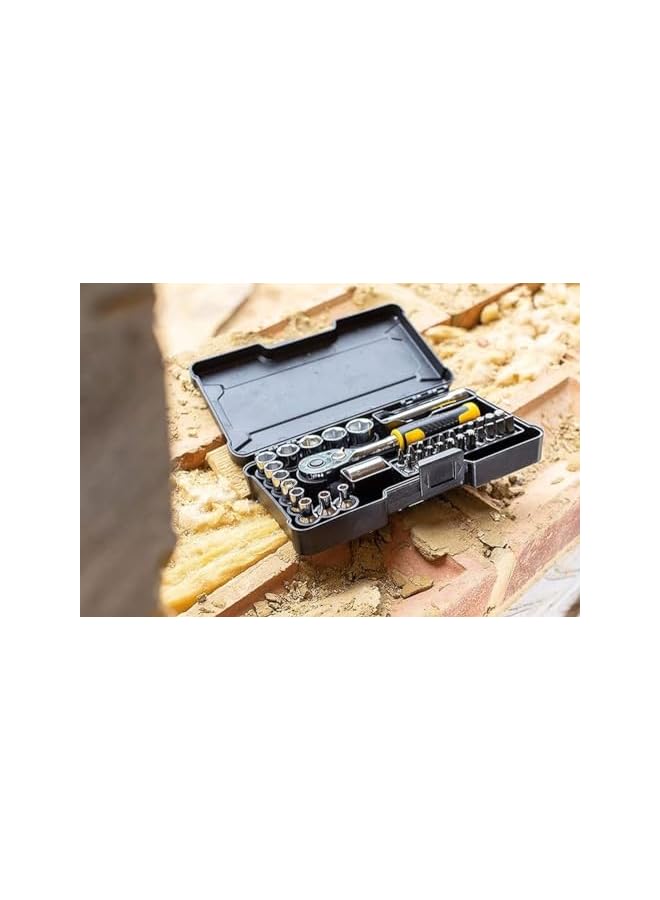 Stanley Stmt82672 0 12 Chrome Compact Socket Set 1/4 Inches Silver 37Pcs  - Image 4