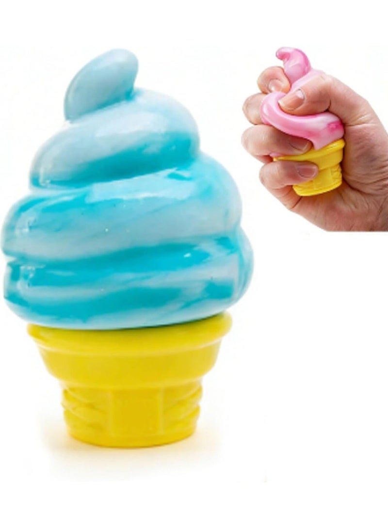 Needoh Schylling Needoh Ice Cream Cone - Sensory Squeeze Toy (Blue) - Image 1