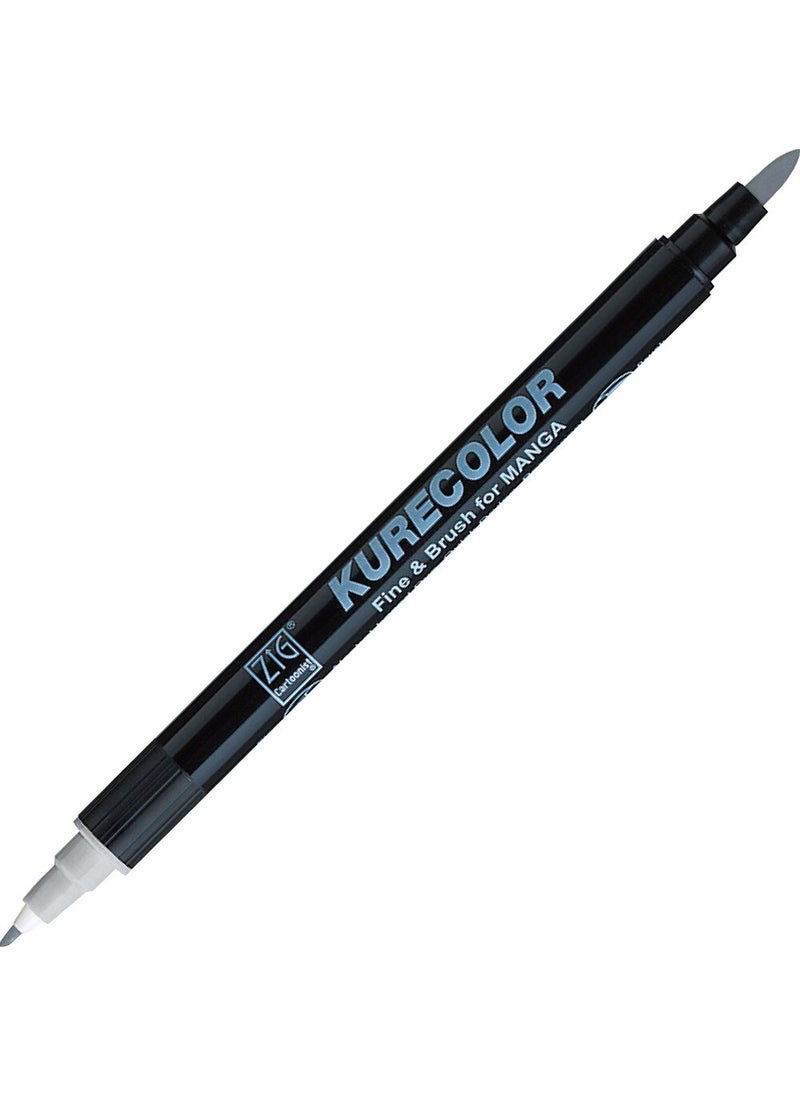 Zig Kurecolor Fine&brush For Manga Double Sided Pencil N:821 Pale Gray  - Image 1