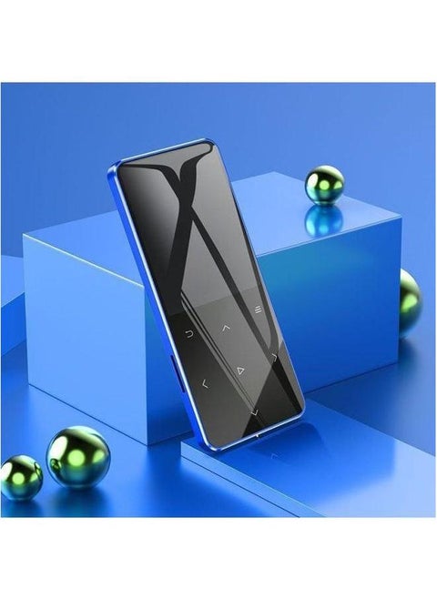 Touch Screen Bluetooth Mp3 Small Walkman Student Edition English Mp4 Full P3 Player-Body Color:Metallic Blue [touch Version + English-chinese Dictionary] With Bluetooth-Memory Capacity:16g Memory [free Set Of Accessories]
